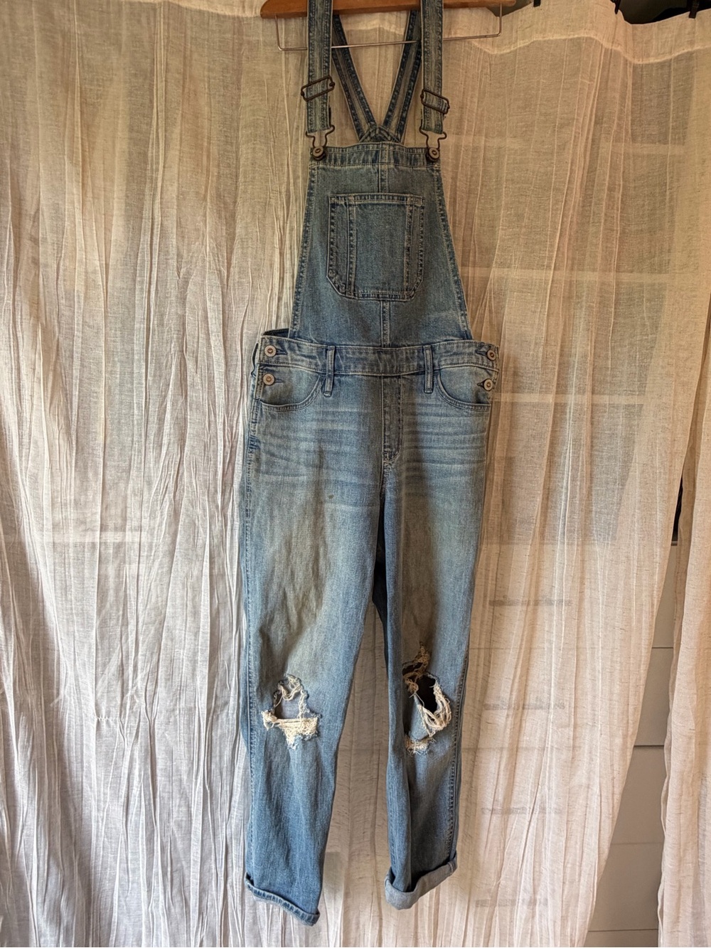 Cottagecore Hollister distressed Overalls